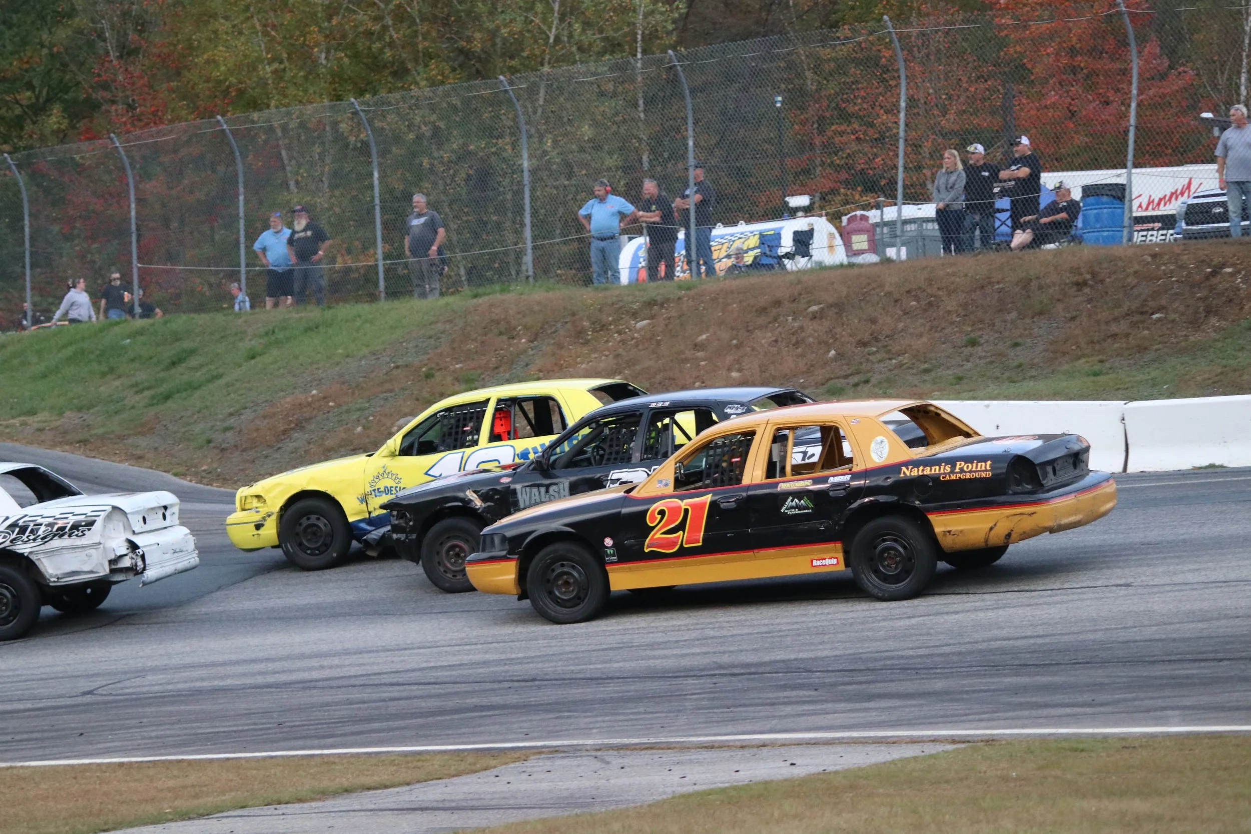 Crown Vic driver preparing at the track