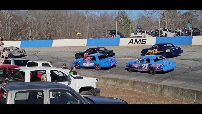 Crown Vic race action on track